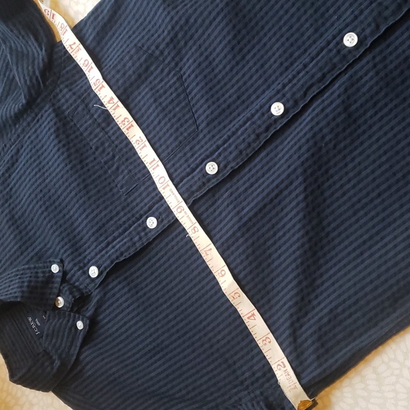 J. Crew Slim Fit Black & Blue Striped LS Button Down Shirt - Picture 6 of 8
